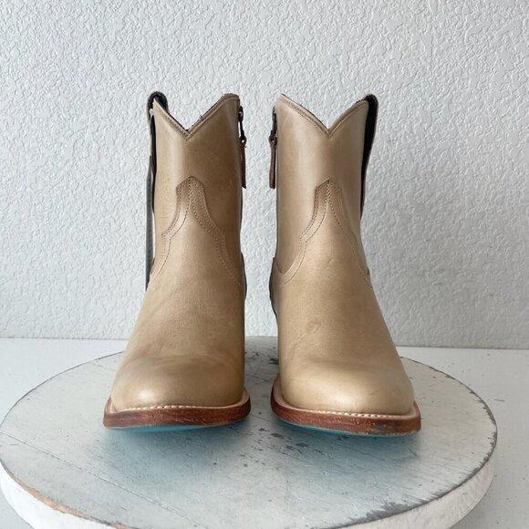 Lane PLAIN JANE Womens Cowboy Bootie 7.5 Butterscotch Western Cowgirl Ankle Boot - Picture 6 of 11